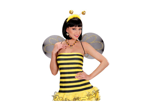 Opaska na głowę żółta ze złotymi cekinami