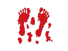 Naklejki żelowe Zakrwawione Stopy