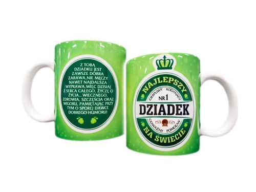 Kubek ceramiczny z wierszykiem Najlepszy Dziadek na świecie
