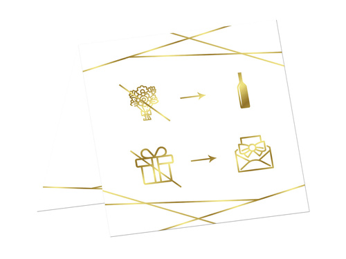 Zaproszenie personalizowane na ślub z kopertą - 6 szt.