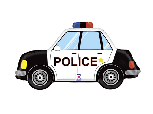 Balon foliowy Radiowóz Police - 86 cm - 1 szt.