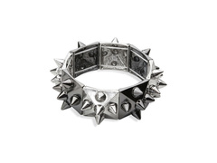 Czarno-srebrna bransoletka z ćwiekami