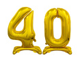 Zestaw balonów foliowych 40 złota - 74 cm