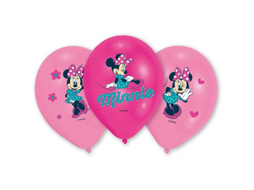 Balony lateksowe Myszka Minnie - 27,5 cm - 6 szt.