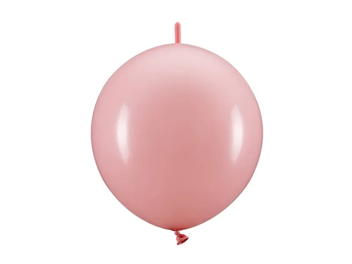 Balony z łącznikiem pastelowe jasnoróżowe - 33 cm - 20 szt.
