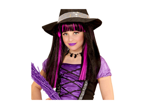 Fioletowo-czarna peruka czarownicy