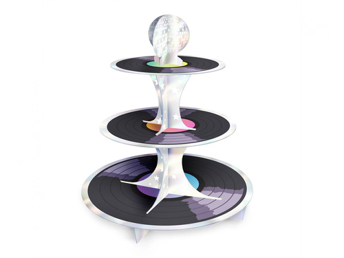 Stojak patera na babeczki Retro Disco- 1 szt.