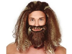 Peruka z brodą Morski Bóg dla dorosłych