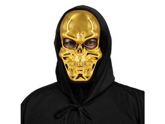 Maska Złota Czaszka z kapturem - 1 szt.