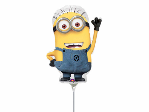 Balon foliowy do patyka Minionki - 32 cm - 1 szt