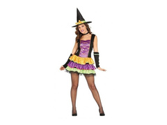 Kostium Kolorowa Czarownica dla kobiety