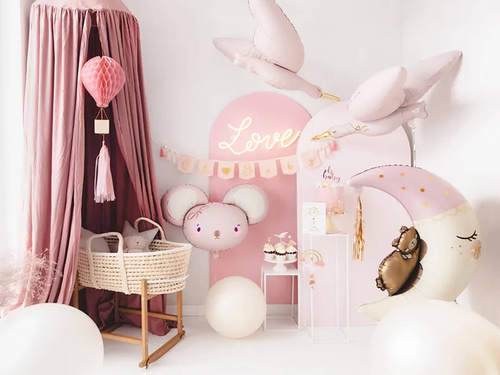 Balon foliowy Myszka różowa - 75 x 46 cm - 1 szt.