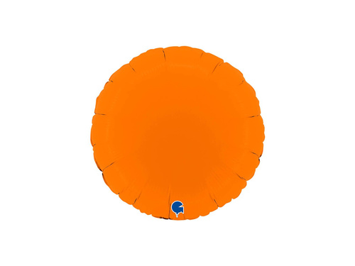 Balon foliowy okrągły matowy pomarańczowy - 14" - 1 szt.