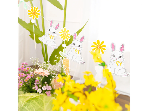 Girlanda Króliki Wielkanocne - 240 cm - 1 szt.