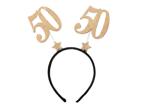 Opaska pięćdziesiątka złota - 1 szt.