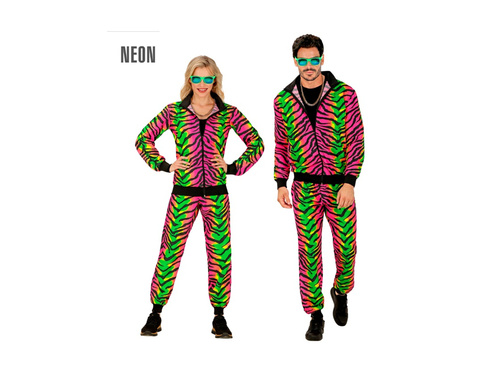 Strój imprezowy - neonowy rave zebra