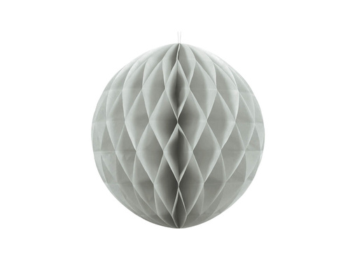Dekoracja wisząca kula jasnoszara - 30 cm - 1 szt.
