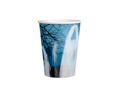 Kubeczki papierowe na Halloween Nawiedzony Las  - 250 ml - 8 szt.