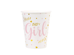 Kubeczki papierowe Baby Girl - 270 ml - 10 szt.