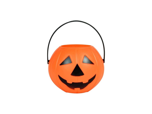 Wiaderko Dynia na Halloween - 18 cm - 1 szt.