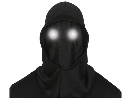 Czarny kaptur ze świecącymi oczami - 1 szt.