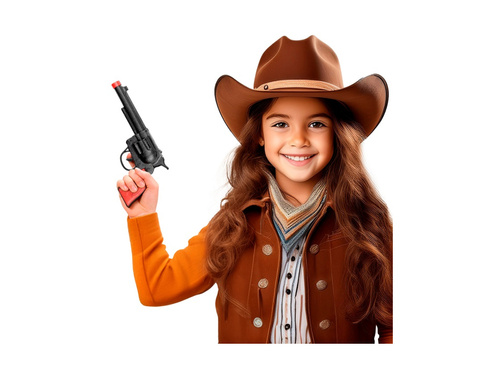 Czarny pistolet kowbojski - 23 cm