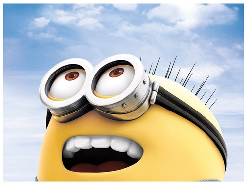 Dekoracyjny opłatek tortowy Minionki - A4