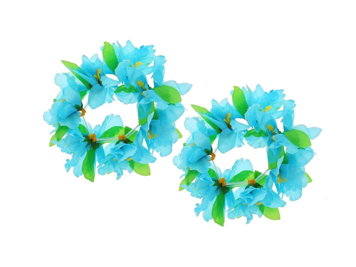 Bransoletki hawajskie niebiesko-zielone - 2 szt.