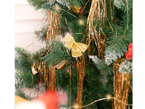 Kokardy złote brokatowe - 12 cm - 3 szt.