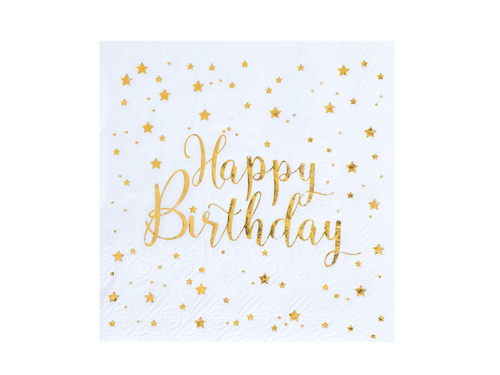Serwetki urodzinowe Happy Birthday - 25 cm - 20 szt.