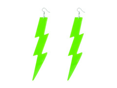 Kolczyki Błyskawice żółte zielone