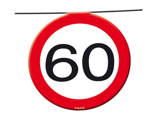 Baner flagi Znak zakazu 60tka - 12 m - 1 szt.