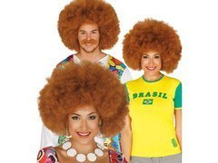 Peruka afro brązowa - 1 szt.