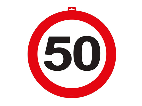 Dekoracja na drzwi znak zakazu 50 - 1 szt.