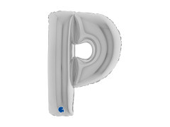 Balon foliowy literka P srebrny - 40" - 1 szt.