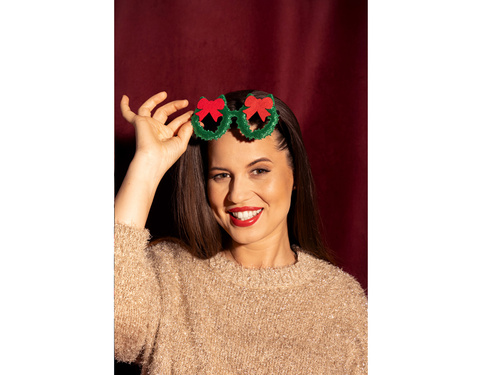 Okulary świąteczny Wieniec- 1 szt.