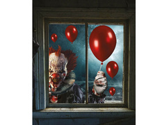 Dekoracja elektrostatyczna na szybę Klaun - 1 komplet