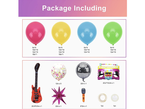 Zestaw balonów do girlandy Disco - 112 szt.