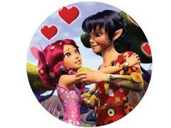 Dekoracyjny opłatek tortowy Mia i Ja - 20 cm