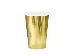 Kubeczki papierowe złote - 220 ml - 6 szt.