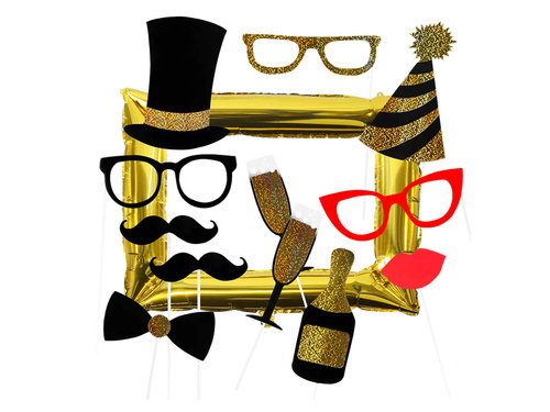 Foto rekwizyty + balon foliowy ramka - 13 szt.