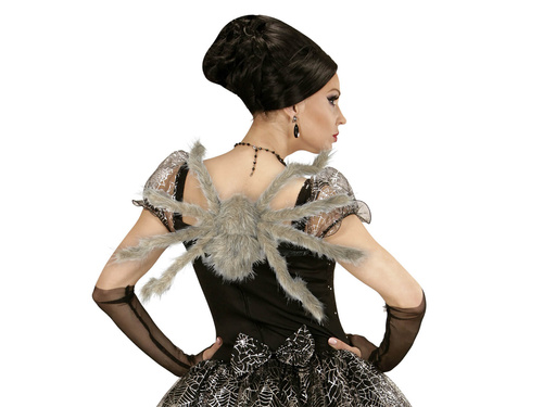 Dekoracja Pająk włochaty na Halloween - 75 cm - 1 szt.