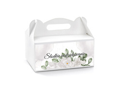 Pudełka na ciasto z kwiatami - 6 szt.