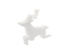 Dekoracja stojąca Renifer z pleksi biała - 10 cm