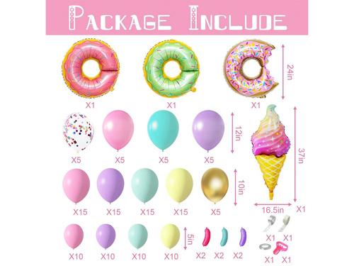 Zestaw balonów do girlandy balonowej pastelowy - 139 szt.