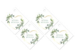 Zawieszki z wstążeczką na wódkę weselną - 12 szt.