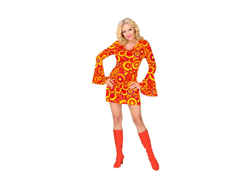 Strój odjazdowe lata 70-te - pomarańczowe bąbelki