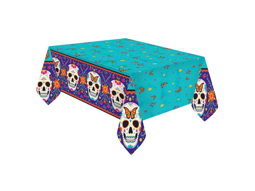 Obrus foliowy Czachy na Halloween - 120 x 180 cm - 1 szt.