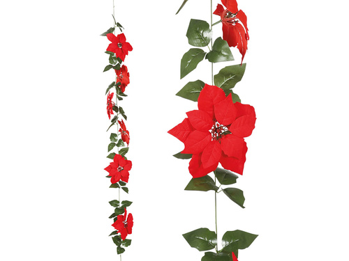 Girlanda Kwiaty Poinsecji - 200 cm - 1 szt.