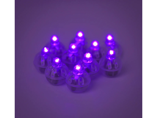 Diody LED do balonów fioletowe - 10 szt.